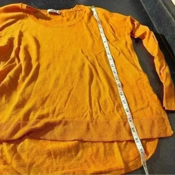 Madewell Sweater Size XS Orange Color Long Sleeve Knit, Ribbed- 50% Merino Wool - Picture 4 of 9
